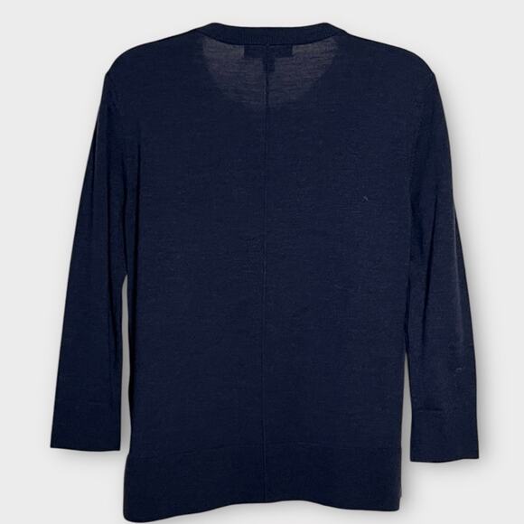 NWOT BANANA REPUBLIC Au Revoir Embroidered Merino Wool Sweater Size Medium - Picture 3 of 6